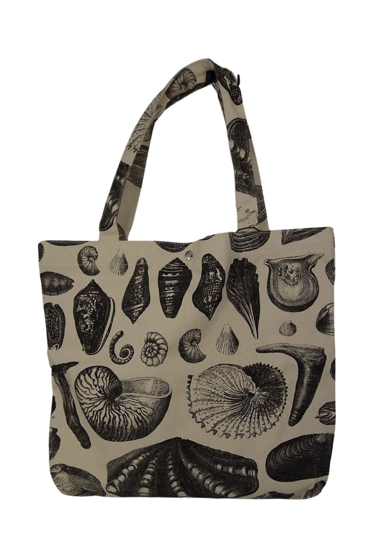 Τσάντα Tote Bag Καμβάς Με Τύπωμα Κοχύλια 525750-1 Τσάντα Tote Bag Καμβάς Με Τύπωμα Κοχύλια 525750-1
