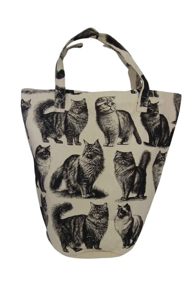 Canvas Tote Bag With Kitten Print 525751 Canvas Tote Bag With Kitten Print 525751