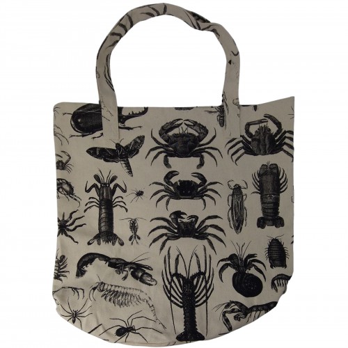 Τσάντα Tote Bag Καμβάς Με Τύπωμα Καβούρια 525751-1