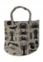Canvas Tote Bag With Crab Print 525751-1