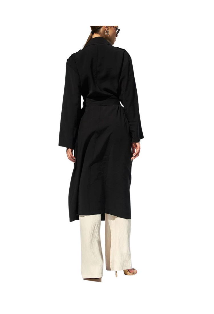 Women's Long Trench Coat With Belt 520943