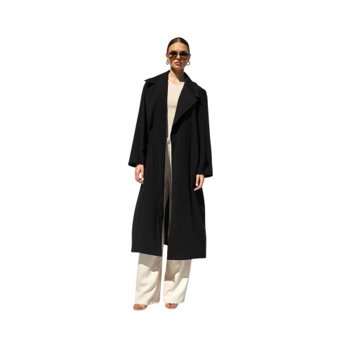 Women's Long Trench Coat With Belt 520943