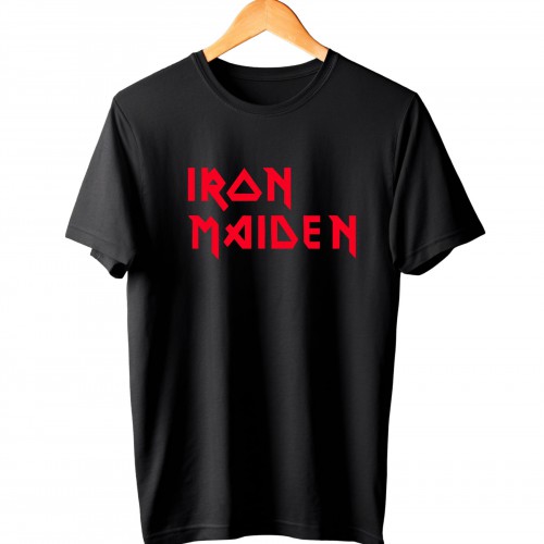 Ανδρική Μπλούζα Κοντομάνικη Iron Maiden Με Κόκκινη Στάμπα IRON702