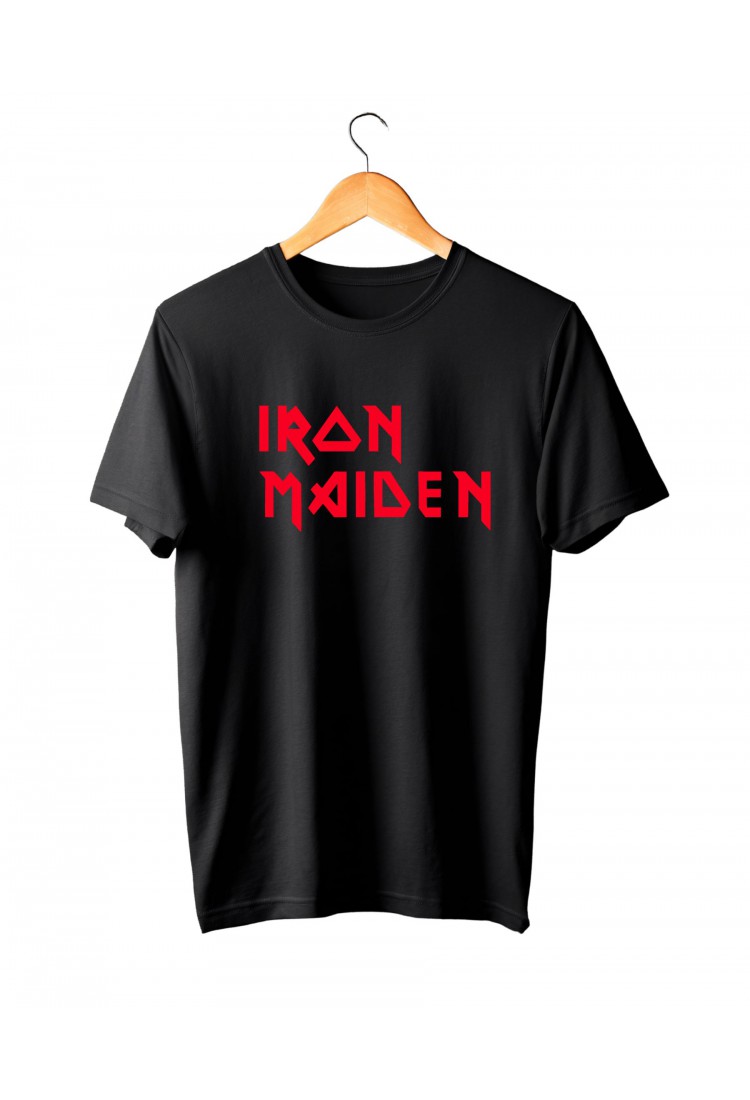 Ανδρική Μπλούζα Κοντομάνικη Iron Maiden Με Κόκκινη Στάμπα IRON702
