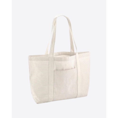 Striped Large Bag Made of Organic Cotton 526857-1