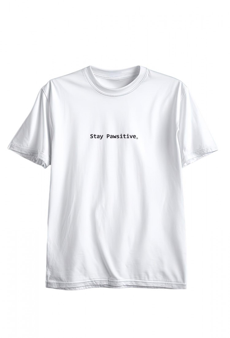 Ανδρική Κοντομάνική Μπλούζα Με Τύπωμα Stay Pawsitive 527269-1