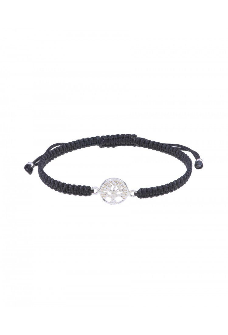 Handmade Macrame Bracelet Large Silver Tree of Life BST907-1
