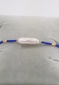 Handmade Bracelet with Pearl and Blue Beads 527306-1