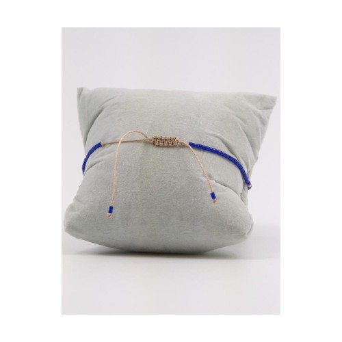 Handmade Bracelet with Pearl and Blue Beads 527306-1