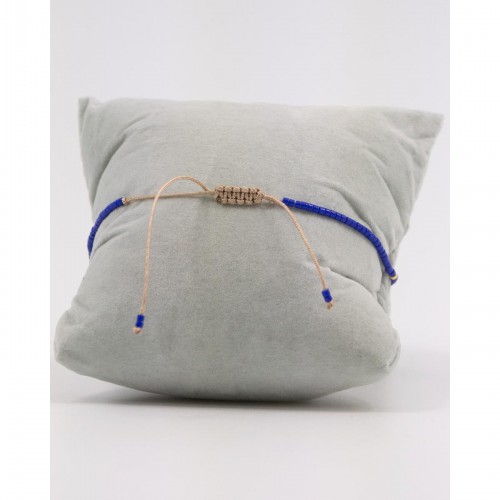 Handmade Bracelet with Pearl and Blue Beads 527306-1