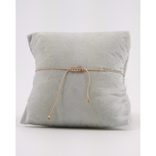 Handmade Bracelet with Blue Beads and Macramé Closure 527302-1