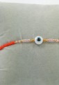 Women’s Handmade Macramé Bracelet With Green Beads and Evil Eye 527277-4