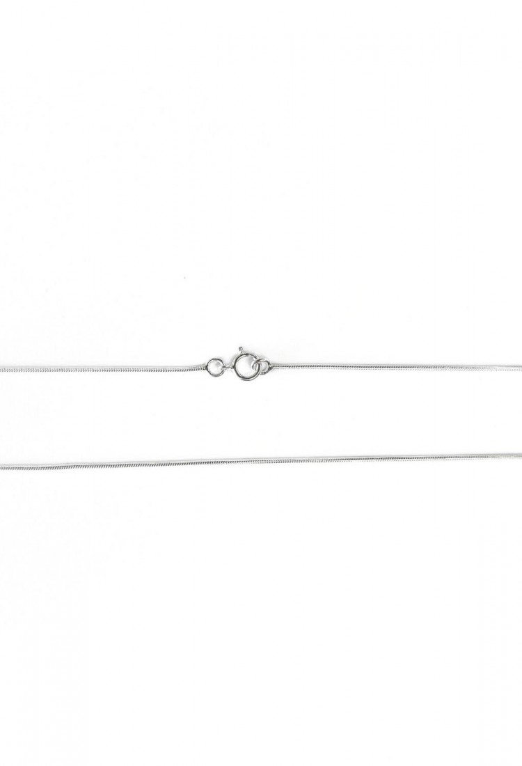 Women’s Round Snake Chain Silver Necklace 40 cm 527335