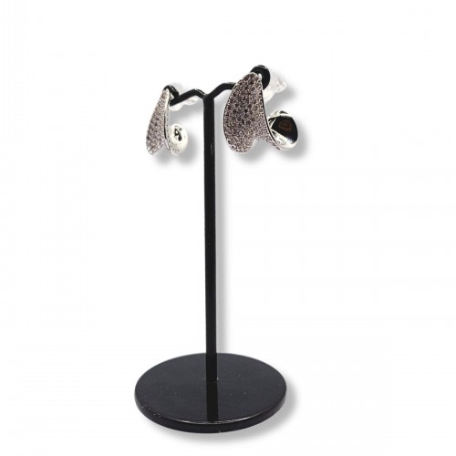 Women's Curved Crystal Stud Earrings 527322