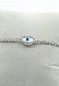 Women’s Adjustable Bracelet With Evil Eye And White Sparkling Stones 527287-1