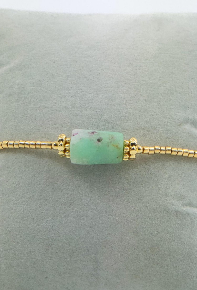 Women’s Gold Bracelet With Natural Peruvian Opal Stone 527300-1