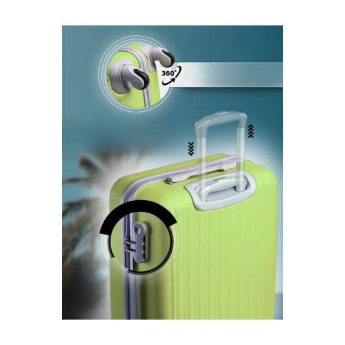 Cabin Suitcase 58×36×21 cm with 4 Wheels and Security Lock G000375-3