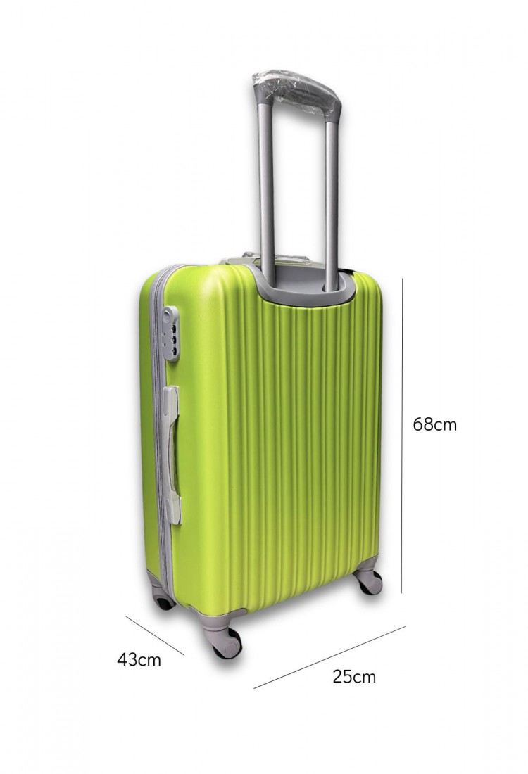 Hard Shell Suitcase 68×43×25cm with 4 Wheels and Security Lock G000373-8