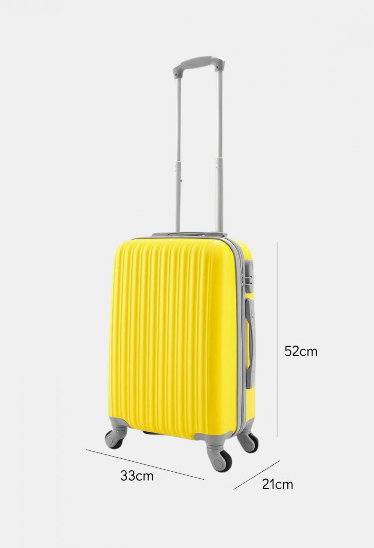 Small Cabin Hard Shell Suitcase 52×33×21 cm with 4 Wheels and Lock Y000375-1