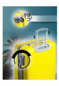 Small Cabin Hard Shell Suitcase 52×33×21 cm with 4 Wheels and Lock Y000375-1