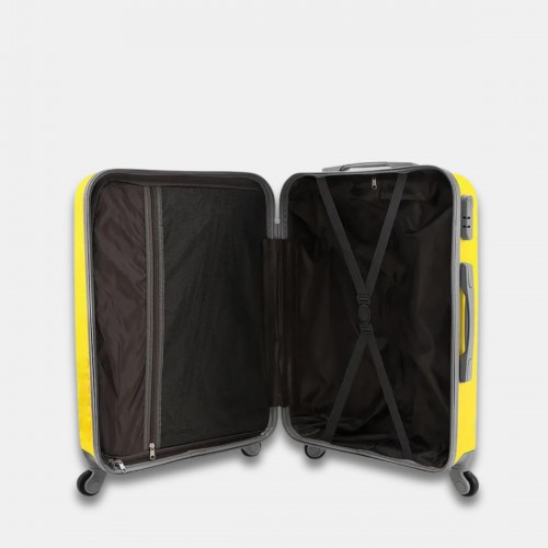 Hard Shell Suitcase 60×38×22 cm with 4 Wheels and Security Lock Y000374-4