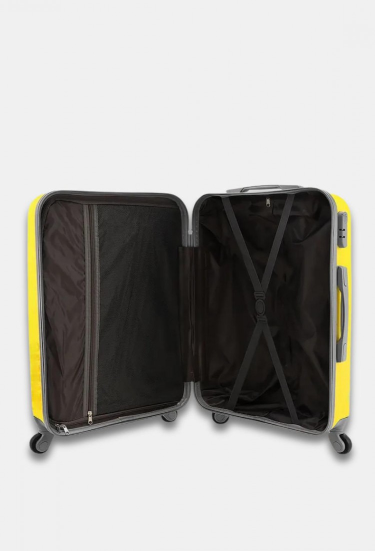 Hard Shell Suitcase 60×38×22 cm with 4 Wheels and Security Lock Y000374-4
