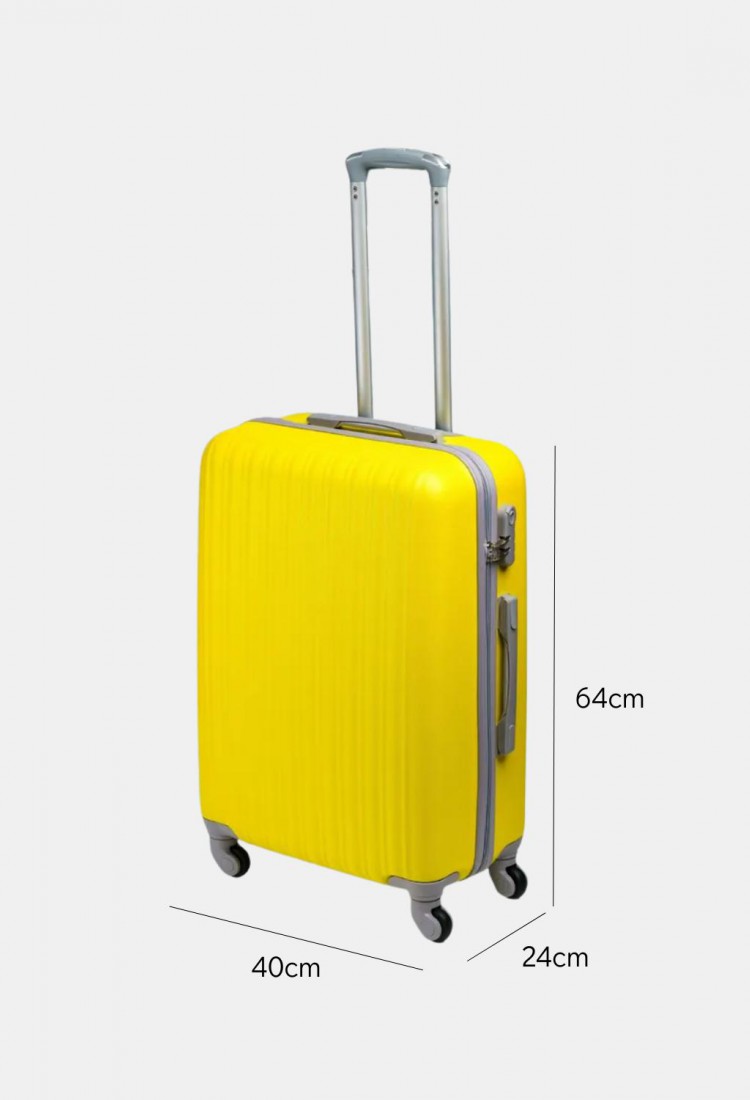 Medium Hard Shell Suitcase 64×40×24 cm with 4 Wheels and Security Lock Y000374-6