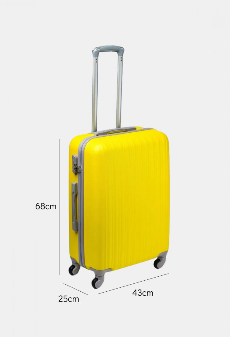 Medium Hard Shell Suitcase 68×43×25 cm with 4 Wheels and Lock Y000373-8