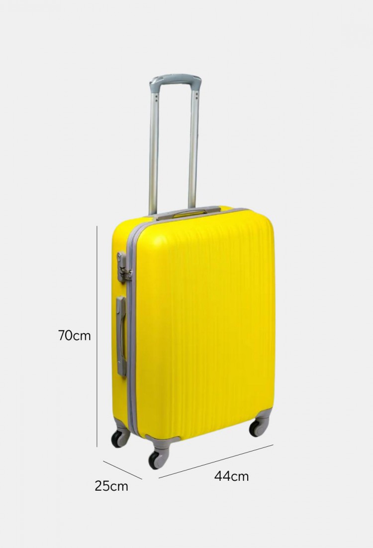 Hard Travel Suitcase 70×44×26 cm with 4 Wheels and Lock Y000373-9