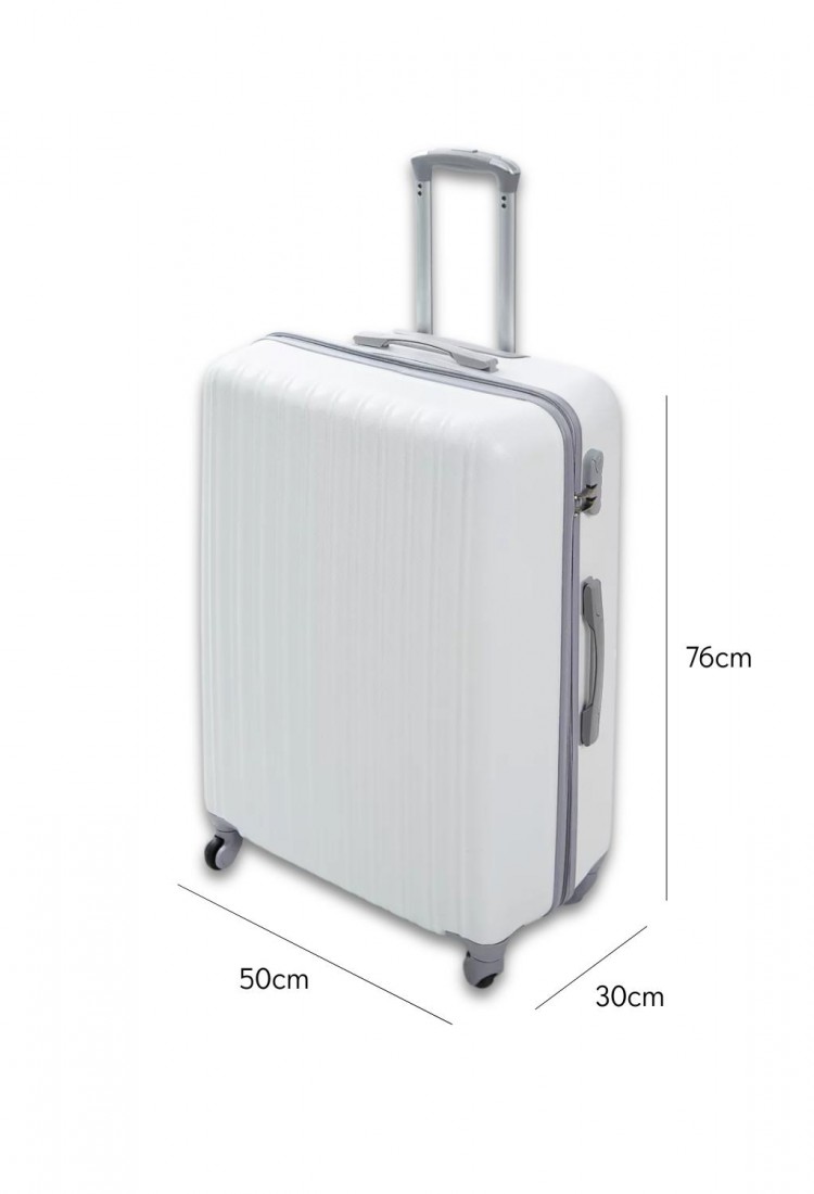 Large Suitcase 76×50×30 cm with 4 Wheels and Security Lock W523934-12
