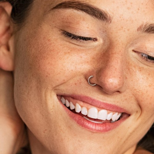 Women's Silver Nose Ring Piercing 527347