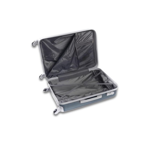 Hard Shell Suitcase 60×38×22 cm with 4 Wheels and Security Lock K000374-4