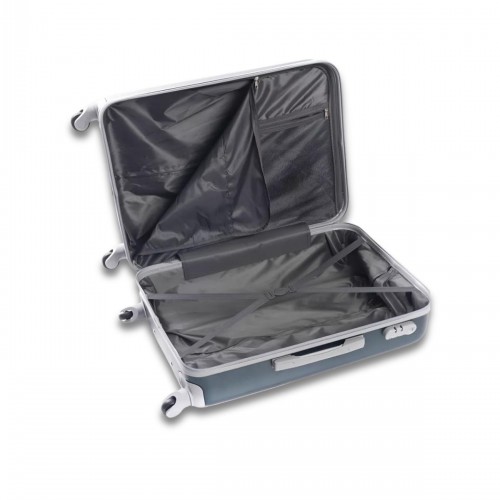Hard Shell Suitcase 60×38×22 cm with 4 Wheels and Security Lock K000374-4