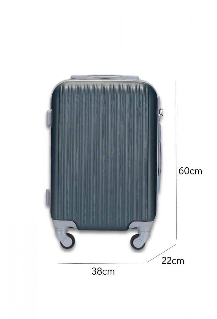 Hard Shell Suitcase 60×38×22 cm with 4 Wheels and Security Lock K000374-4