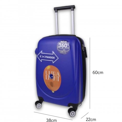 Hard Shell Suitcase 60×38×22 cm with 4 Wheels and Security Lock BS000374-4