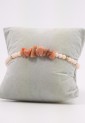 Women's Macrame Bracelet with Natural Peach Aventurine Stone and Shiny Beads 527299-3