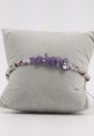 Γυναικείο Μακραμέ Βραχιόλι Με Πέτρα Μοβ Amethyst Και Χάντρες 527299-5