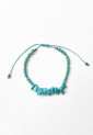 Women's Macrame Bracelet with Natural Turquoise Stone and Shiny Beads 527299-6