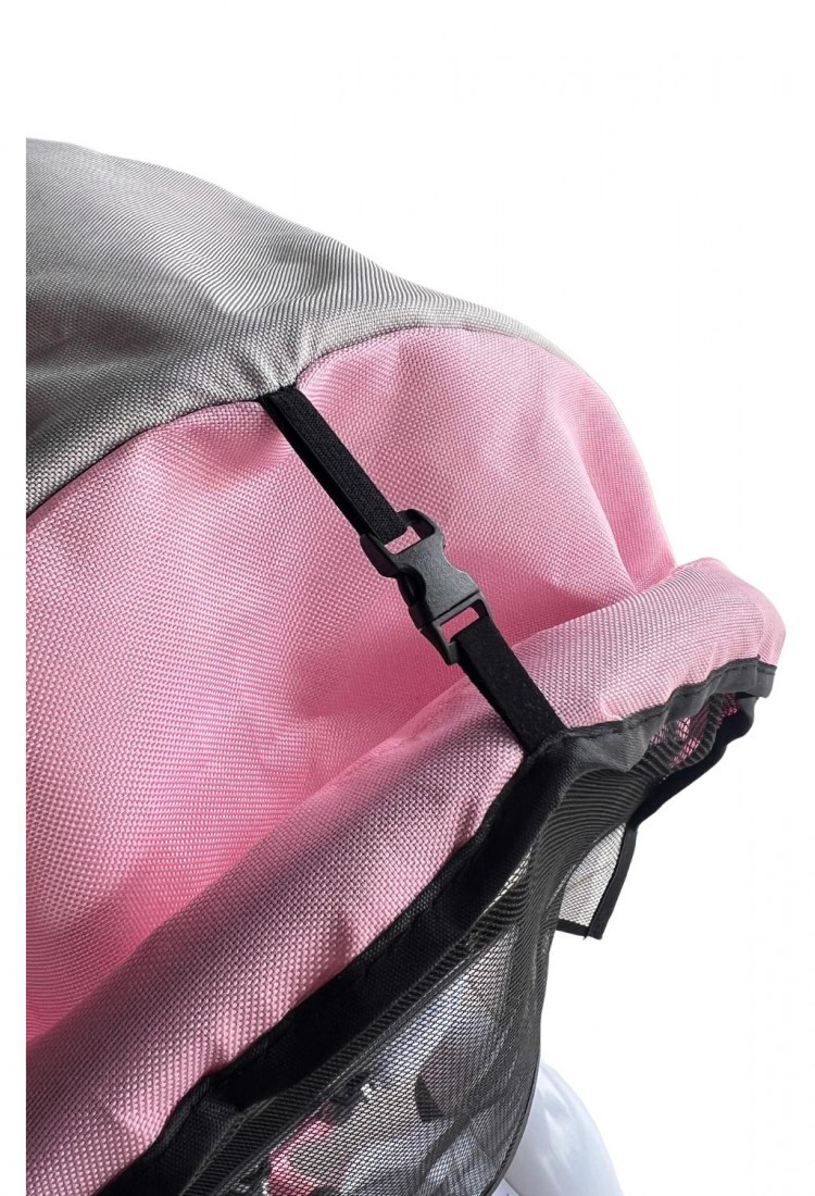 Children’s Pink 3-Wheel Tricycle With Parent Handle And Canopy For Kids 2–6 Years 525821-1