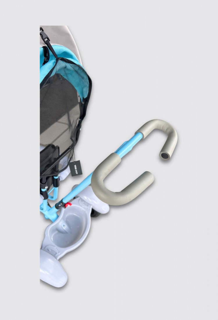 Children’s Blue 3-Wheel Tricycle with Parent Handle and Canopy for Kids 2–6 Years 525821-2