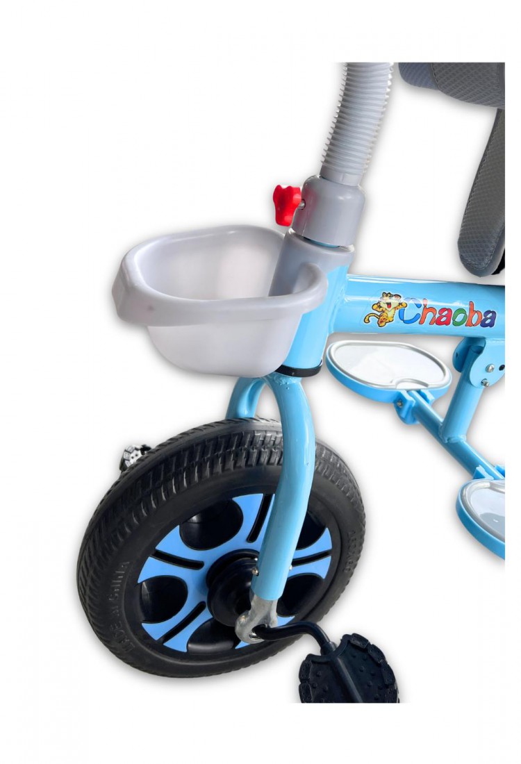 Children’s Blue 3-Wheel Tricycle with Parent Handle and Canopy for Kids 2–6 Years 525821-2