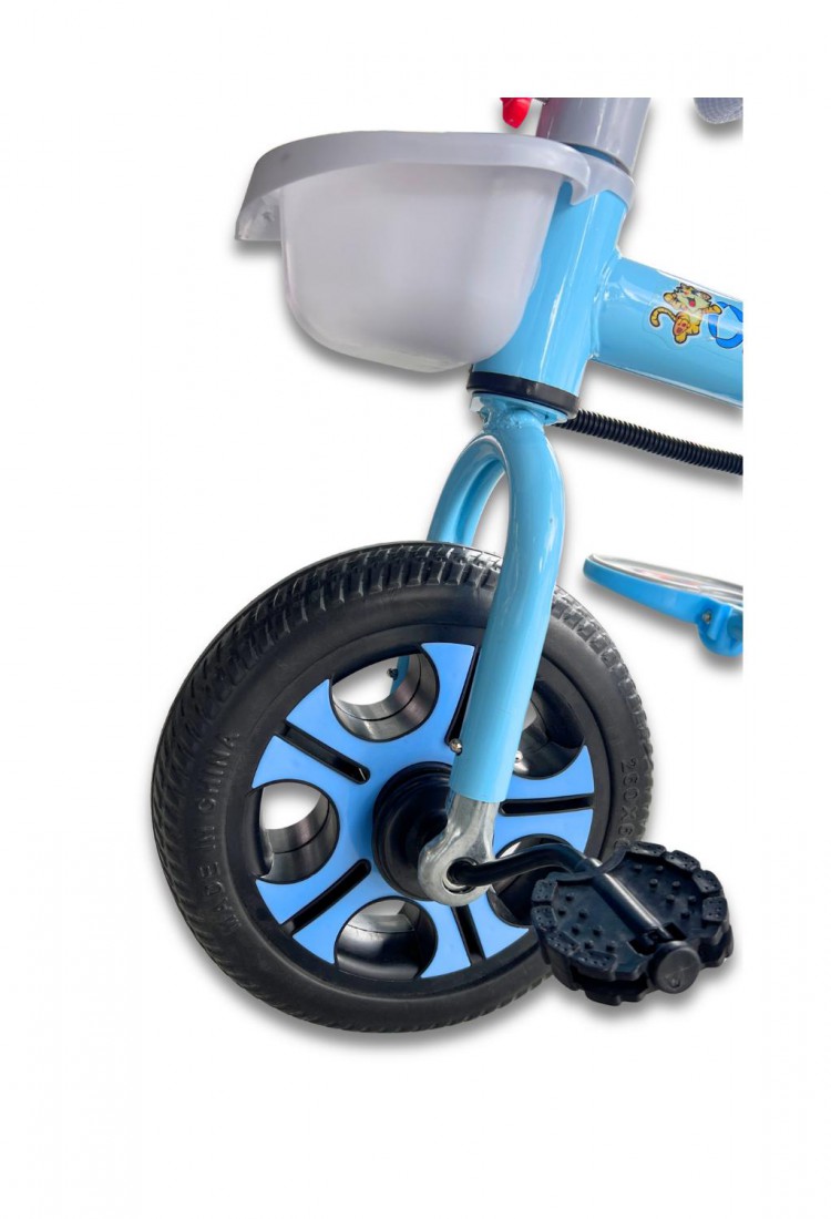 Children’s Blue 3-Wheel Tricycle with Parent Handle and Canopy for Kids 2–6 Years 525821-2