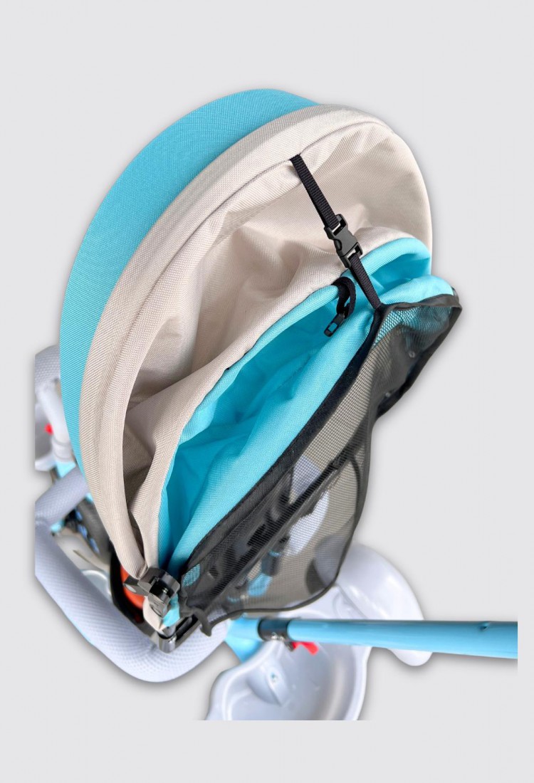 Children’s Blue 3-Wheel Tricycle with Parent Handle and Canopy for Kids 2–6 Years 525821-2