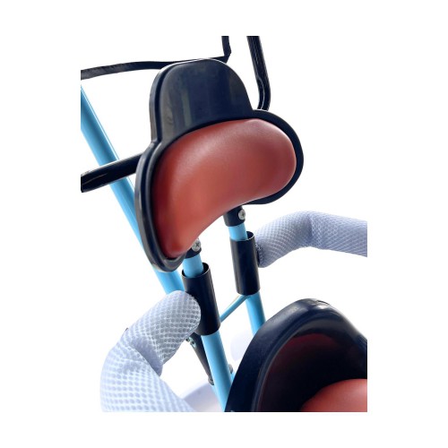 Children’s Blue 3-Wheel Tricycle with Parent Handle and Canopy for Kids 2–6 Years 