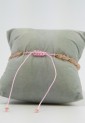 Women’s Macrame Bracelet with Natural Rose Quartz Stone 527299-10