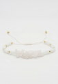 Γυναικείο Μακραμέ Βραχιόλι με Milky Quartz Πέτρες 527299-11