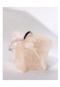 Women's Silver V Shape Ring With Shiny Stones 527365