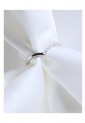 Women's Silver V Shape Ring With Shiny Stones 527365