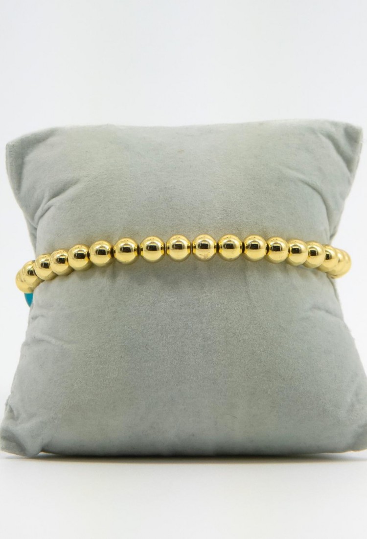 Women’s Elastic Bracelet with Heart and Evil Eye 527282-2