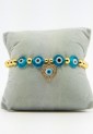 Women’s Elastic Bracelet with Heart and Evil Eye 527282-2